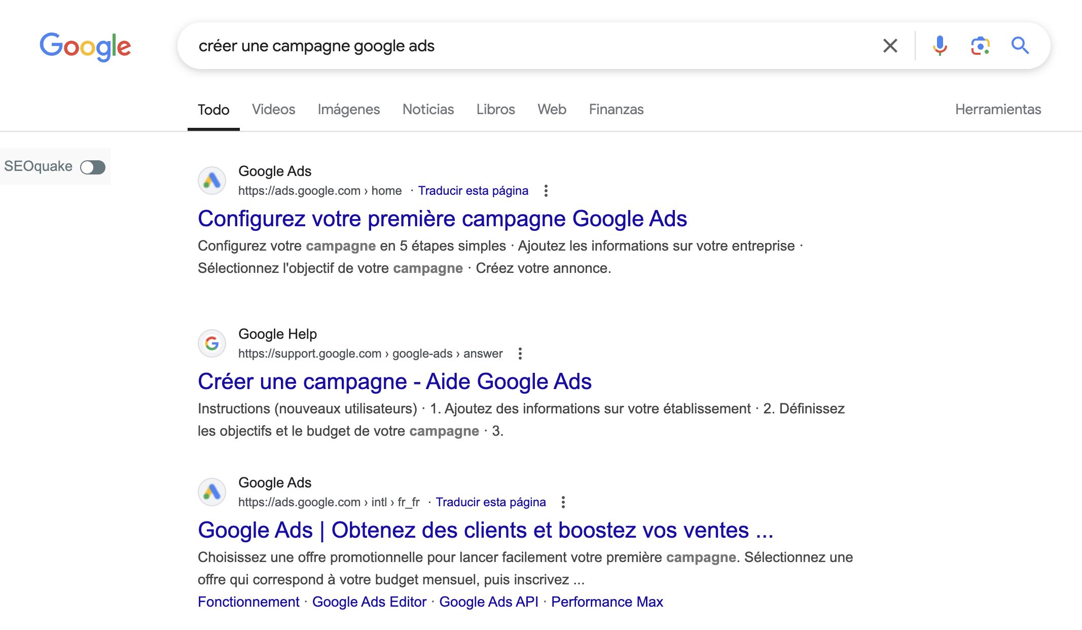 Créer une campagne Google Ads